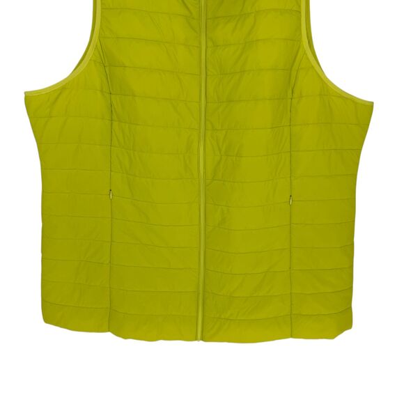 Torrid Packable Puffer Vest 4X 26 Yellow Hooded Full Zip Pockets Lightweight NWT - Picture 5 of 14
